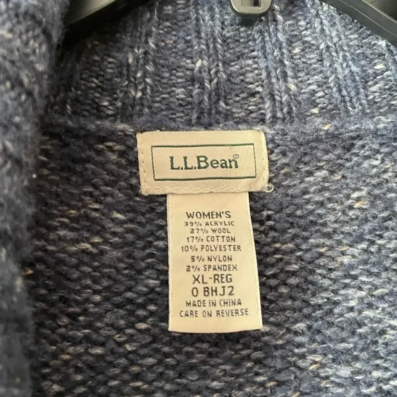 L.L. Bean button up cardigan sweater - Picture 2 of 3